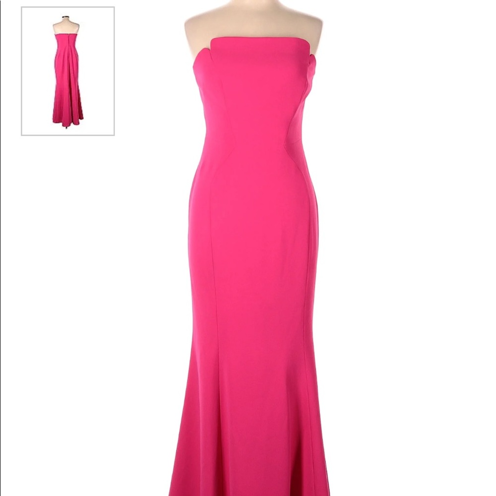 Revolve Hot Pink Strapless Dress - Gem